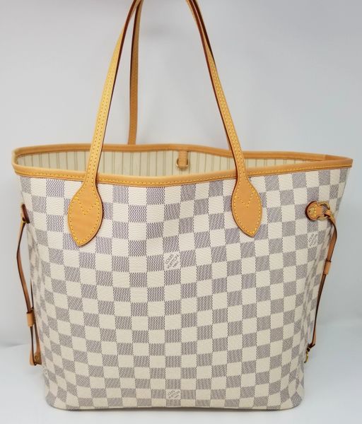 Louis Vuitton White Checkered Pattern Literacy Basics