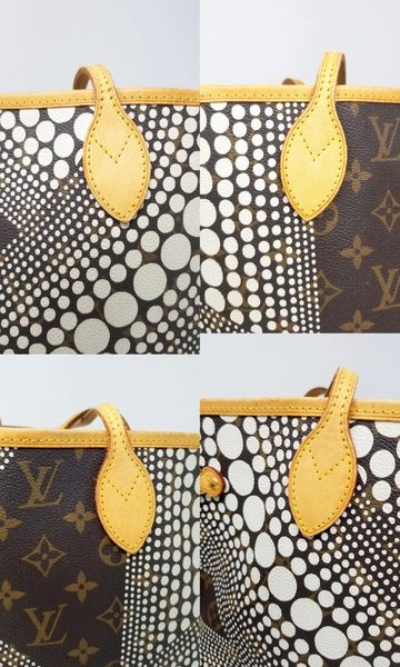 SOLD Louis Vuitton Shoulder Bag Neverfull Yayoi Kusama Waves Pumpkin Dots Monogram Tote ...