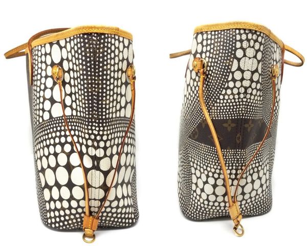 SOLD Louis Vuitton Shoulder Bag Neverfull Yayoi Kusama Waves Pumpkin Dots Monogram Tote ...