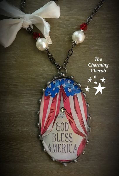 God Bless America necklace