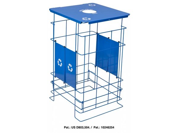 Collapsible Blue Grid Recycler