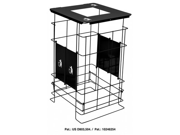 Collapsible Grid Black Waste Container