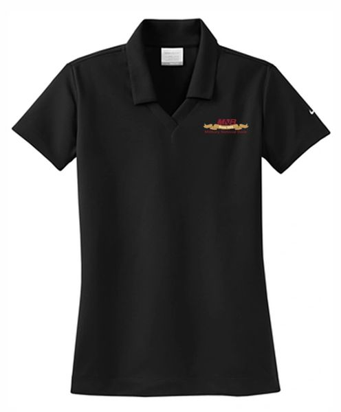 Nike Golf Ladies' Dri-FIT Micro Pique Sport Shirt Black MNB Logo