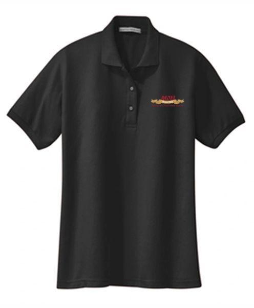 Port Authority® Ladies Silk Touch™ Polo Shirt Black MNB Logo