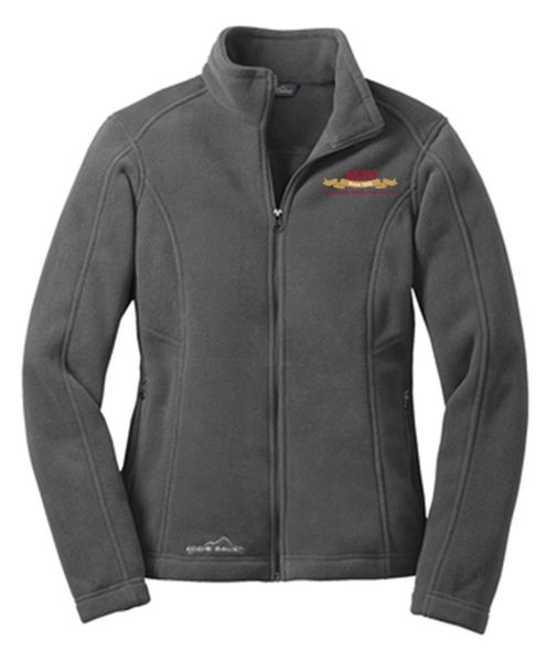 Eddie Bauer® Ladies' Full-Zip Fleece Jacket Steel Grey MNB Logo