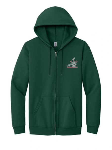 Gildan® Men's Heavy Blend™ Full-Zip Hooded Sweatshirt Forest Green