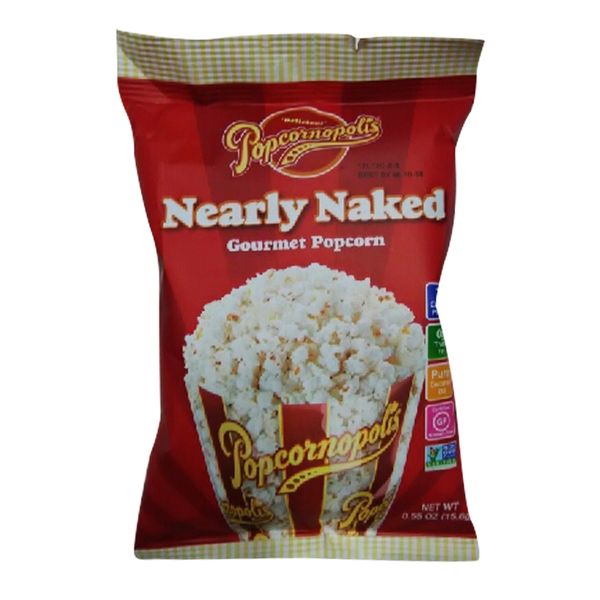 Popcornopolis Gourmet Popcorn Nearly Naked, 0.55 oz 
