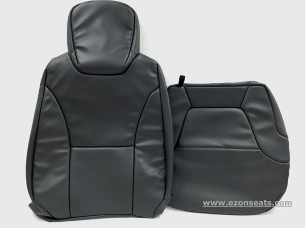 2007-2020 Isuzu NPR,NQR Replacement Seat Cover Driver Backrest and Bottom Vinyl Very Dark Pewter