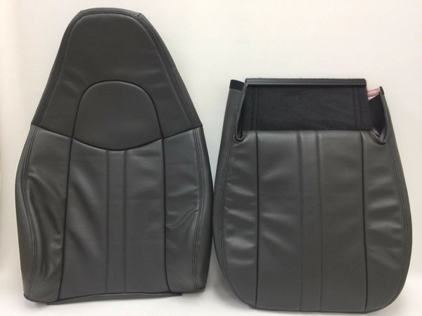 2003-2009 GMC-CHEVROLET 4500,5500,7500,8500 VINYL SEAT BOTTOM & BACKREST UPHOLSTERY DARK GRAY