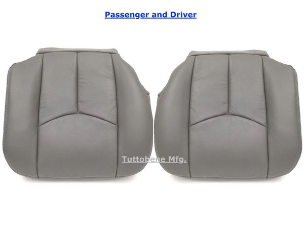 2003-2006 Yukon Sierra Seat Cover Leather Driver and Passenger Set Medium Pewter (Gray) #922