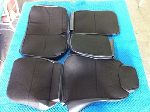 1995-2006 ISUZU NPR, GMC W-SERIES SEAT COVER COMPLETE SET BLACK MORDURA CLOTH