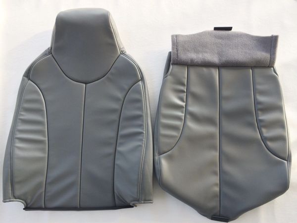 2002-2007 INTERNATIONAL 4300 REPLACEMENT VINYL SEAT COVER NON AIR RIDE (Backrest+Bottom)GRAY
