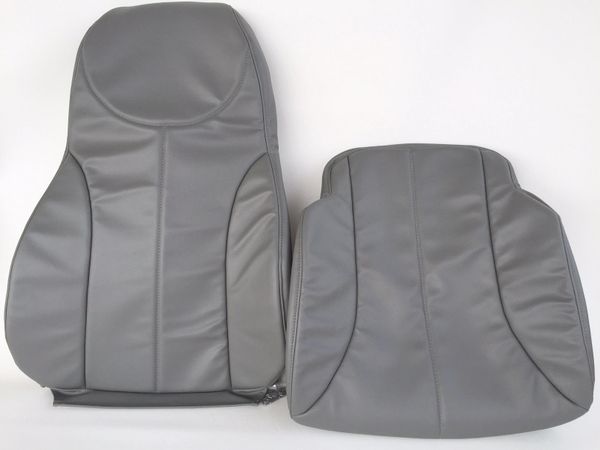2002-2007 International Air Ride Replacement Vinyl Seat Cover Backrest & Bottom- Gray