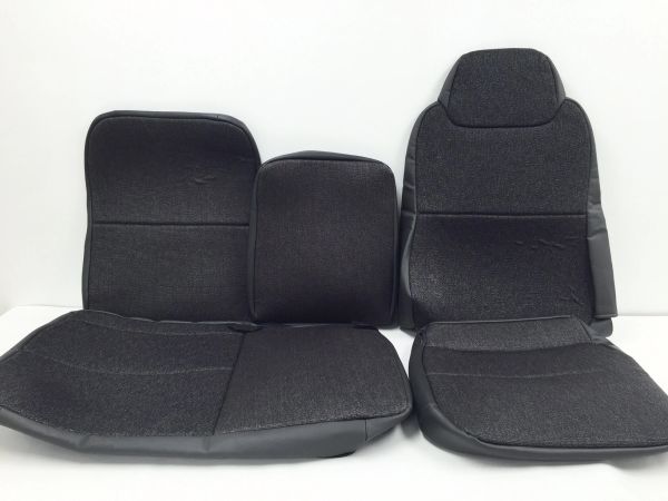 1995-2007 ISUZU NPR REPLACEMENT SEAT COVER COMPLETE DRIVER AND PASSENGER SET MORDURA STEEL GRAY