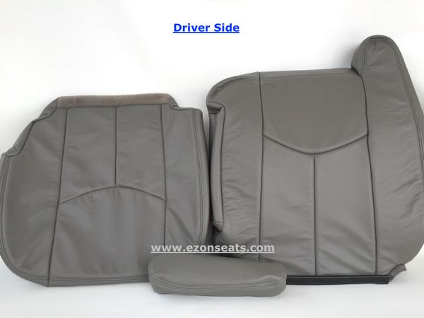2003-2006 Silverado Sierra Avalanche Backrest Bottom and Armrest Leather Medium Pewter "Gray" #922