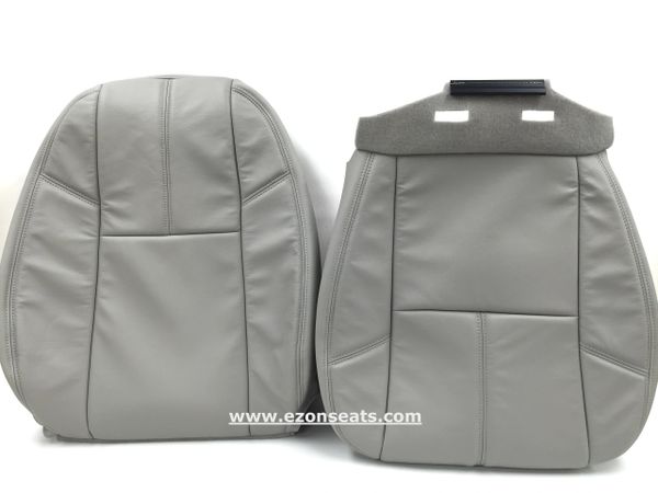 2007-2014 SILVERADO AVALANCHE LEATHER BOTTOM AND BACKREST COVER LT. TITANIUM GRAY