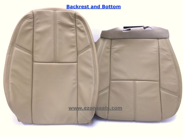 2007-2014 TAHOE SUBURBAN VINYL BOTTOM AND BACKREST COVER LT. CASHMERE TAN