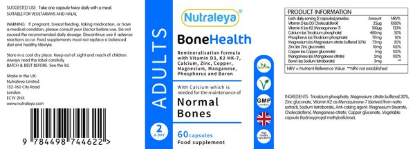 Openbaren privacy maniac BoneHealth (OsteoHealth) with Calcium, Vitamin D3, Vitamin K2 (MK7),  Magnesium Bone Strength Formula (60)