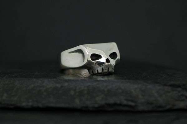 TINY NEXT GEN JIM SKULL RING | Silver Skull Ring | Alfred Albrizio Inc