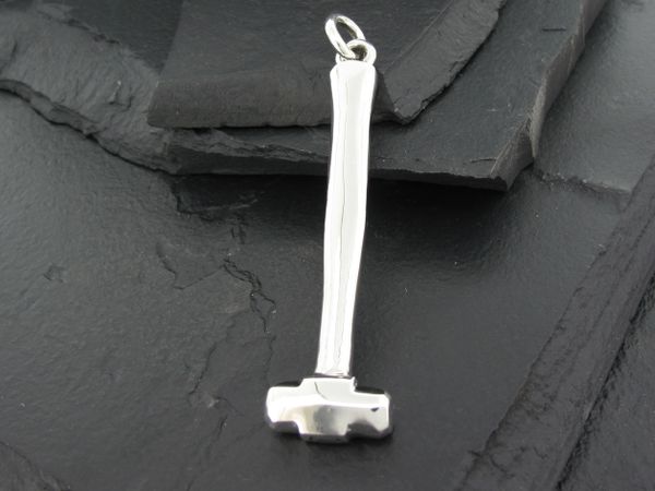 Gold Hammer Necklace Sledge Hammer Charm Tiny Hammer Charm 