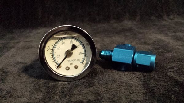 Nitrous gauge with adapter fitting