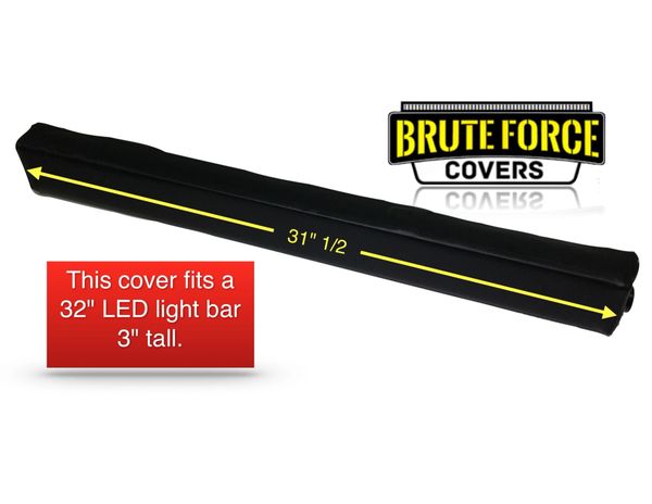 32 inch straight double row LED light bar cover. Brute Force Covers