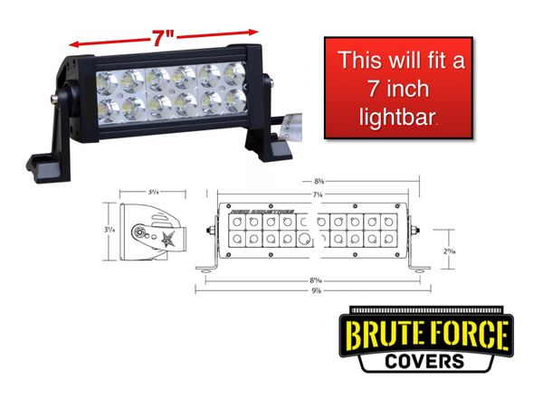 7 inch LED light bar cover Brute Force Covers