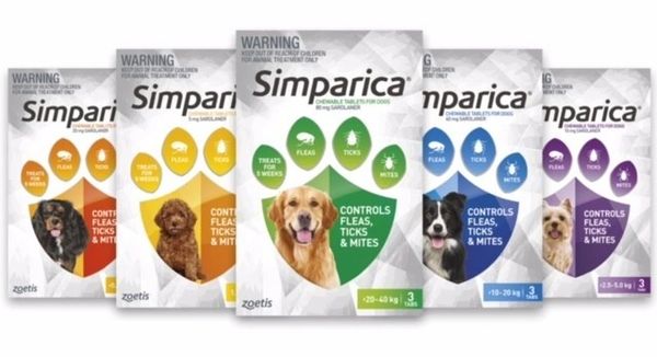 Simparica tick clearance treatment