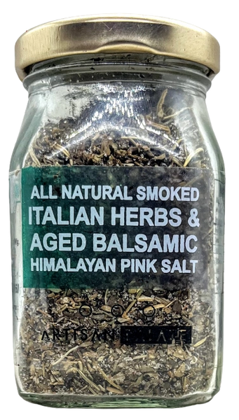 All Natural Smoked Italian Herbs and Aged Balsamic Himalayan Pink Salt