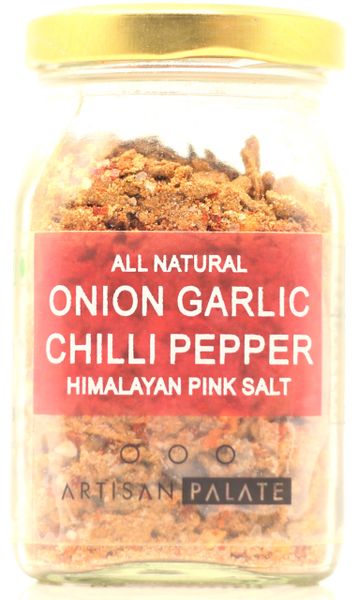 All Natural Onion Garlic Chilli Pepper Himalayan Pink Salt