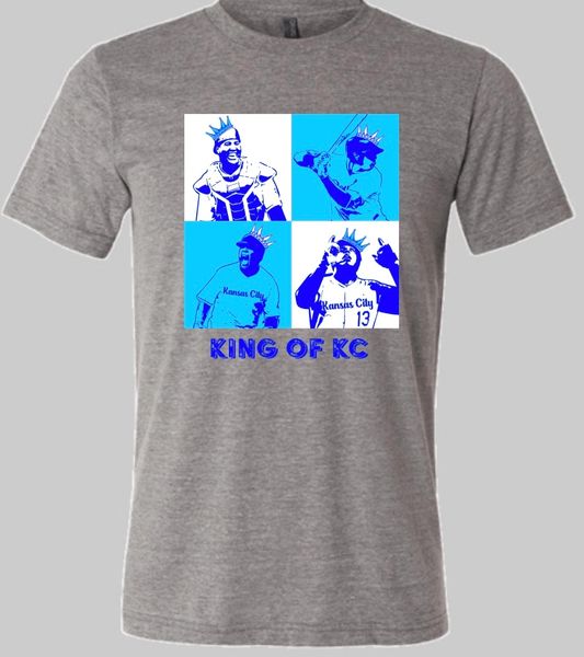 Salvy King of KC Unisex Super Soft Crew Tee Gray Triblend