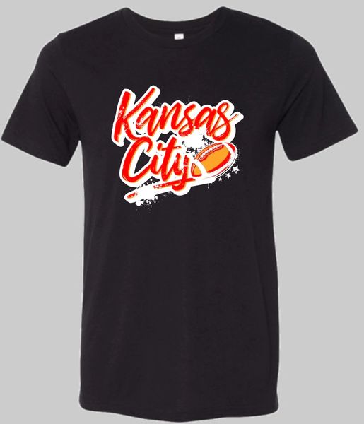 Pre order Kansas City retro Unisex Super Soft Crew Tee Solid Black