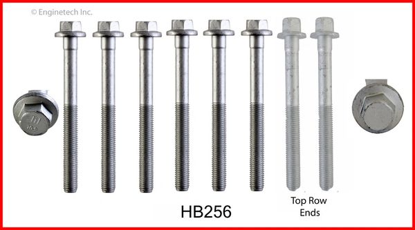 Head Bolt Set - for 1 Head (EngineTech HB256) 06-11