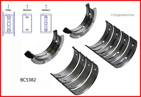 Main Bearing Set (EngineTech BC5382) 98-14