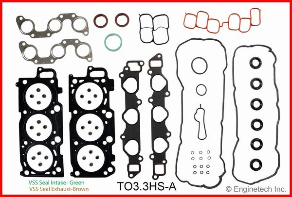 Head Gasket Set (Enginetech TO3.3HS-A) 04-10