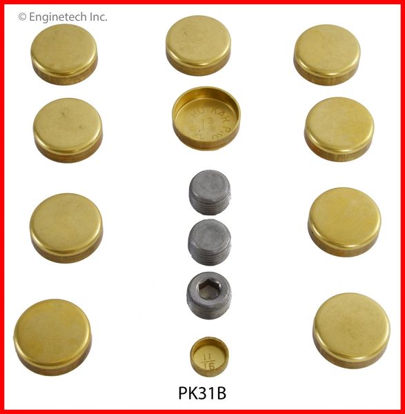 Frost Plug Set - Brass (Melling MPE825BR) 99-13