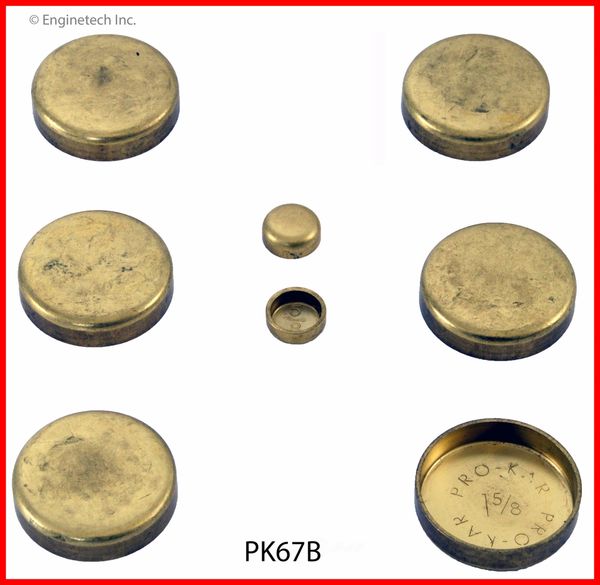 Frost Plug Set - Brass (Enginetech PK67B) 93-94