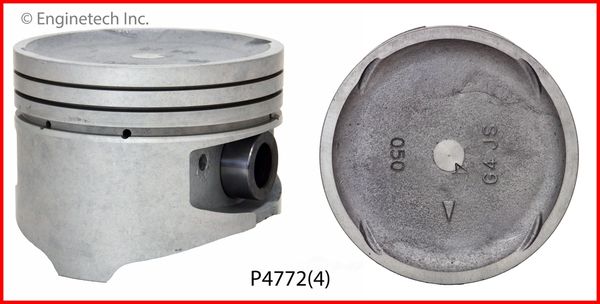 Piston Set (Enginetech P4772-4) 99-06