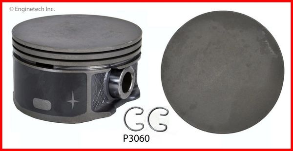 Piston Set - Skirt Coated (Enginetech P3060-6) 02-12