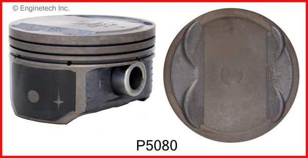 Piston Set - Cast (Enginetech P5080-4) 07-17