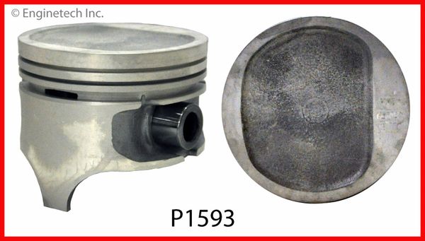 Piston Set - Cast (Enginetech P1593-4) 83-95