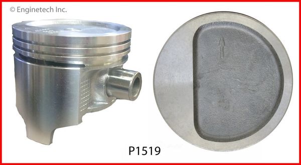 Piston Set - Cast (Enginetech P1519-6) 64-79