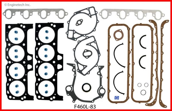 Full Gasket Set (Enginetech F460L-83) 86-87 See Notes