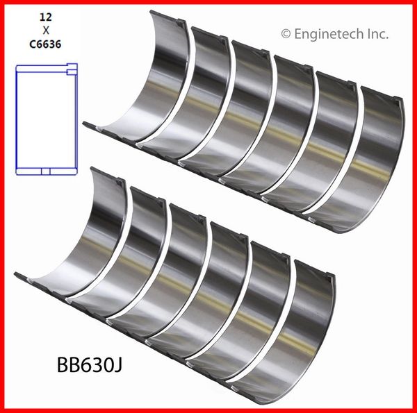 Rod Bearing Set (Enginetech BB630J) 87-03