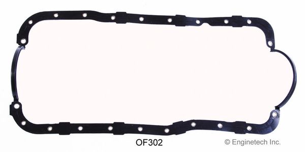 Oil Pan Gasket - 1 Piece (Enginetech OF302) 86-01