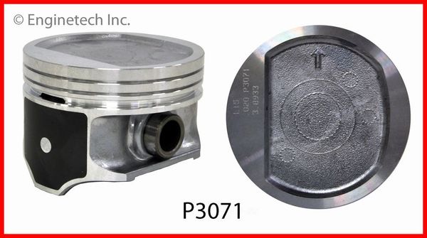Piston - Cast (Enginetech P3071-1) 96-06
