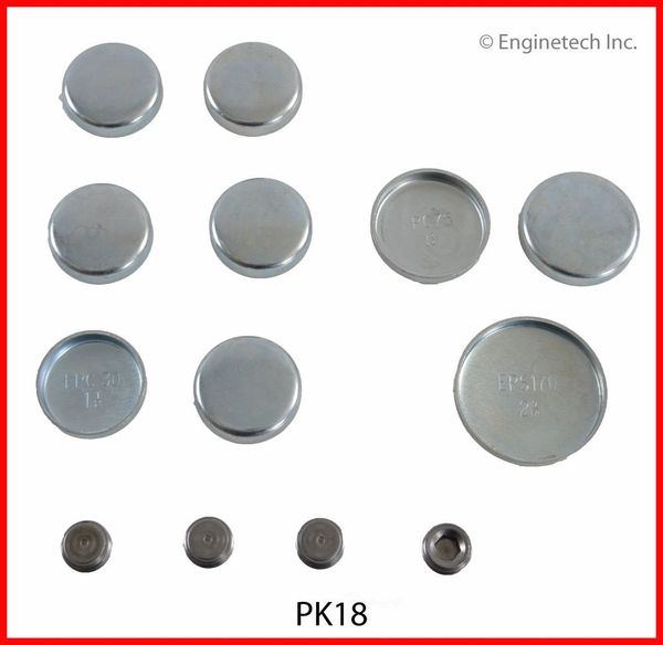 Frost Plug Set - Steel (Enginetech PK18) 66-91