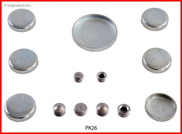 Frost Plug Set - Steel (Enginetech PK26) 68-97