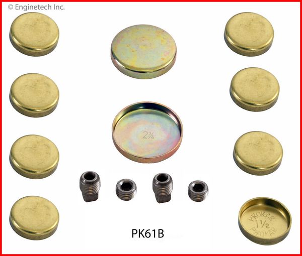 Frost Plug Set - Brass (Enginetech PK61B) 82-08