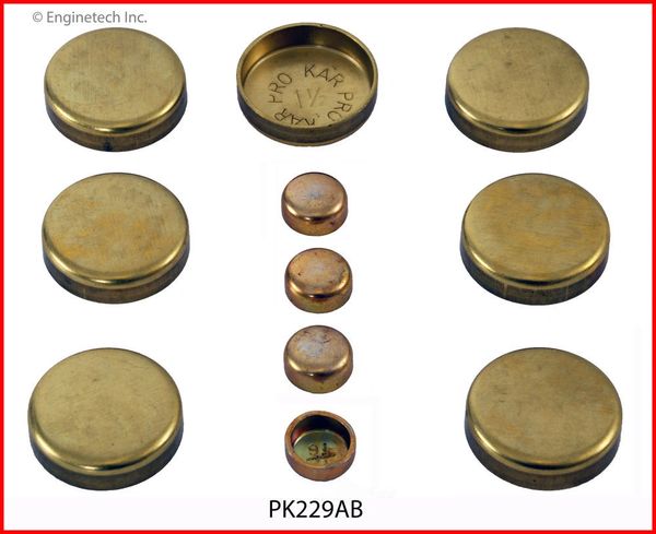 Frost Plug Set - Brass (Enginetech PK229AB) 83-03